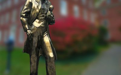 愛迪生玻璃鋼仿銅校園名人雕塑