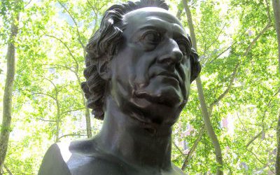 校園景區(qū)半身胸像玻璃鋼仿銅世界名人歌德雕塑