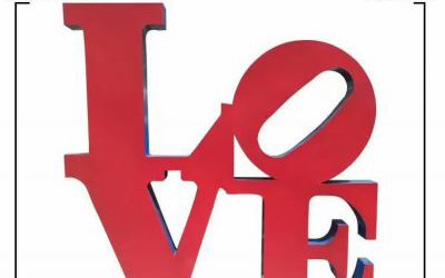 商業(yè)街?jǐn)[放玻璃鋼樹脂love創(chuàng)意愛心雕塑