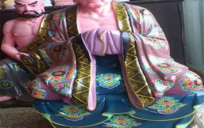 玻璃鋼彩繪寺廟供奉神佛十八羅漢雕塑