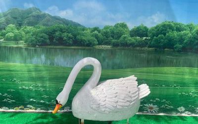 景區(qū)拍照玻璃鋼仿真動(dòng)物天鵝雕塑