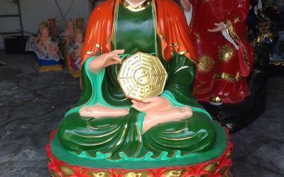 寺廟玻璃鋼彩繪太極老母雕塑