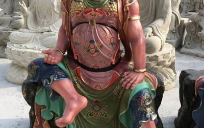 景區(qū)大型戶外景觀玻璃鋼彩繪哼哈二將雕塑