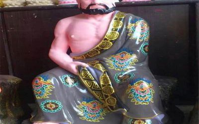 寺廟景區(qū)玻璃鋼彩繪十八羅漢雕塑