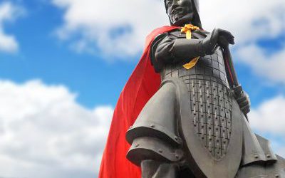 景區(qū)景點(diǎn)玻璃鋼仿銅歷史名人古代西楚霸王項(xiàng)羽雕塑