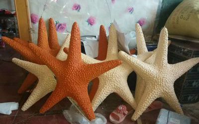 海底公園創(chuàng)意玻璃鋼卡通仿真海星雕塑