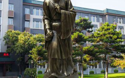 醫(yī)院園林外科鼻祖玻璃鋼仿銅華佗雕塑