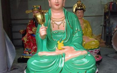 景區(qū)寺廟大型佛像玻璃鋼彩繪蠶神娘娘雕塑