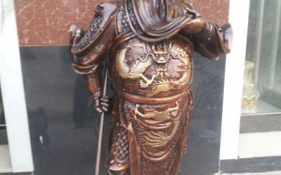 玻璃鋼仿銅大型景觀招財(cái)佛像關(guān)公雕塑