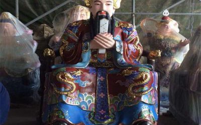 玻璃鋼彩繪寺廟景區(qū)判官雕塑