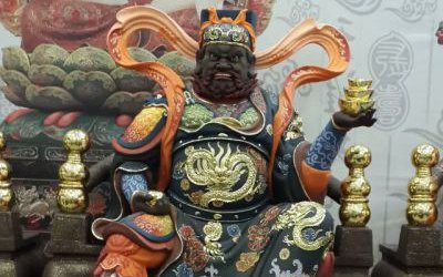 五路財(cái)神之武財(cái)神玻璃鋼彩繪寺廟財(cái)神雕塑