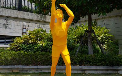 體育廣場戶外抽象打籃球運(yùn)動景觀玻璃鋼人物雕塑