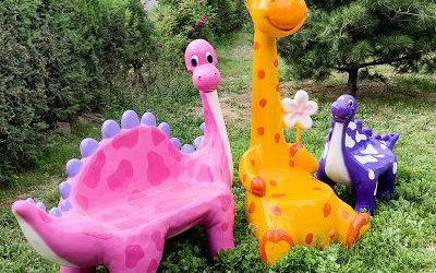 玻璃鋼卡通動(dòng)物座椅公園景點(diǎn)裝飾游客休息坐椅擺件