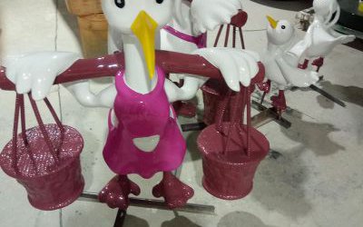 公園農(nóng)場玻璃鋼卡通鴨子雕塑