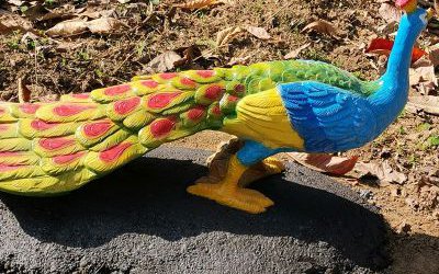 公園仿真動(dòng)物孔雀雕塑