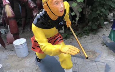 兒童游樂(lè)場(chǎng)擺放玻璃鋼卡通孫悟空神話人物雕塑