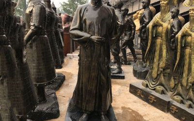 景區(qū)校園玻璃鋼仿銅魯迅雕塑