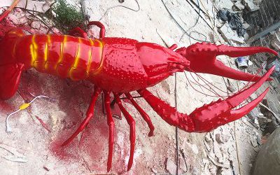 玻璃鋼仿真龍蝦擺件戶外飯店景觀
